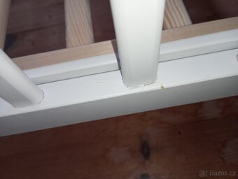 Bobas dětská dřevěná postýlka Máša, medvídek bílá - 3