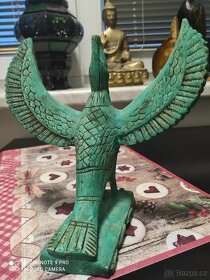 Sošky Horus,ESET, bastet ,sarkofág Egypt tyrkys - 3