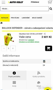 Bullock- mechanické zabezpečení na volant nove - 3