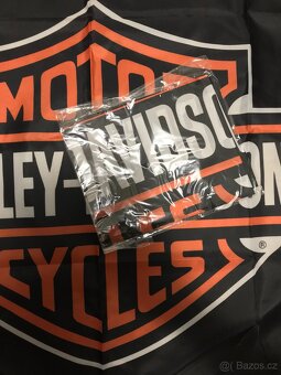 Vlajka Harley Davidson černá - 3