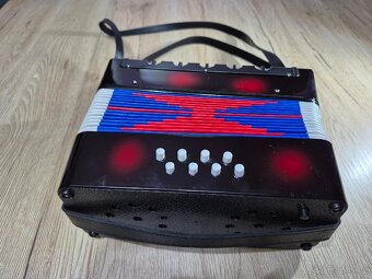 Nová tahací harmonika dětská-větší/ akordeon černý - 3