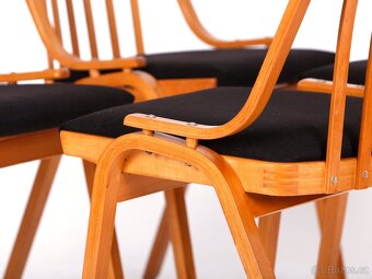 Retro židle TON Holešov, nové čalounění, 4 kusy. - 3
