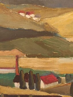 Obraz Rakovník, Karel Kronych, olej plátno 36x48 - 3