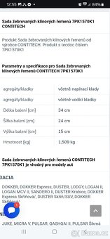 Dacia,Renault rozvody klínového řemene. - 3