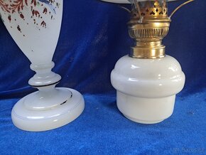 Petrolejová lampa z kostního skla - 3