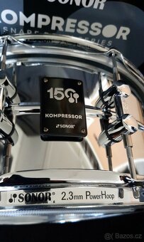 Prodám nový snare Sonor Kompressor-steel150 limited,14x6,5" - 3