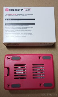 Pouzdro krabička case Raspberry Pi 5 oficiální červeno-bílé - 3