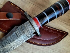 velký lovecký Damaškový nůž CLAW 30,5 cm s koženým pouzdrem - 3