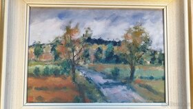 Krajinná malba, olej 33x23, autor Vojtěch Strnad - 3