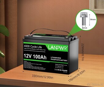 BATERIE LANPWR LFP12-100 LIFEPO4 12.8V 100AH - 3