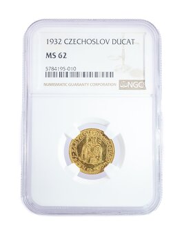 Svatováclavský dukát 1932, certifikace NGC MS 62 - 3