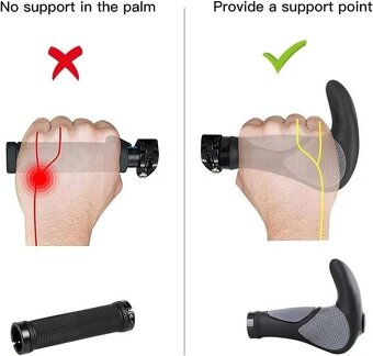 Gripy na kolo ergonomické černošedé nebo černomodré - 3