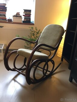 Starožitné houpací křeslo Thonet - 3