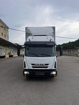 Plachtové vozidlo Iveco Eurocargo 80E22 + shrnovací přívěs - 3