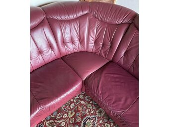 Luxusní rohová kožená sedací souprava,3034 - 3