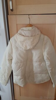 Bílá bunda s odnímat.kapucí a odním.rukávy,zn.H&M,vel. S - 3