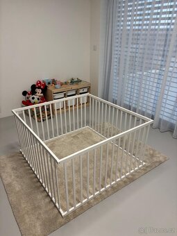 Dětská ohrádka 120×120 cm – masivní dřevo, bílá - 3