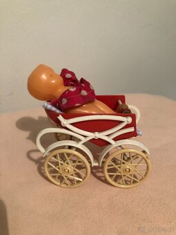 Retro mini kočárek Igra, panenka - 3