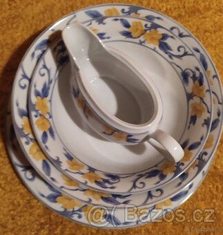Nabízím Karlovarský porcelán Thun - žluté květy 4 ks - 3