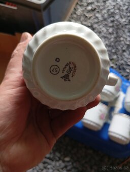Stare retro hrnečky zlacené porcelan - 3