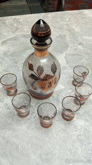 Likérová souprava, karafa+6 skleniček - 3