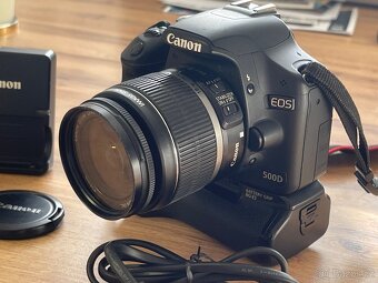Digitální zrcadlovka Canon EOS 500D + 18–55 IS + Grip - 3