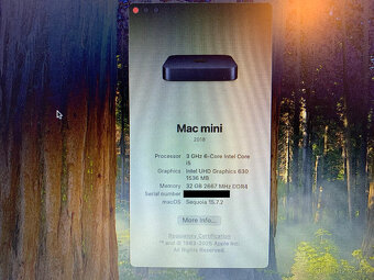 Mac mini (Late2018) Core i5 3.0 GHz - SSD 256 GB - RAM 32 GB - 3