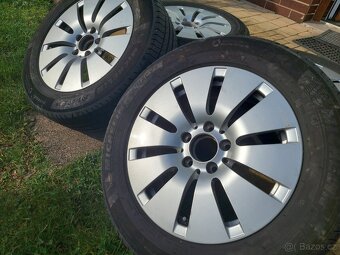 ALU 16 sada Mercedes w205 205/60/16 vč.letních pneu - 3