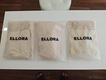 Prodám 3x  nové společenské šaty zlato béžové s krajkou - 3