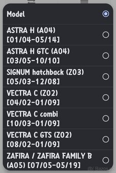 Opel Astra H, Vectra C, Zafira B, Signum - 3