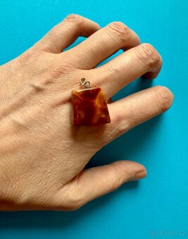 Přívěsek minerál karlovarský Vřídlovec, sleva. - 3