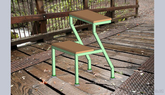 Vozík na sedlání + nasedací stolička. - 3