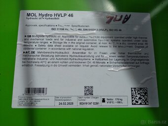 Hydraulický olej MOL HVLP46 - 3