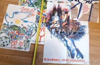 Plakáty z dob totality 4ks (1. máj, 9. květen atd) - 3