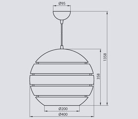 Brilum Verano 40 designové závěsné svítidlo stříbrná AL - 3