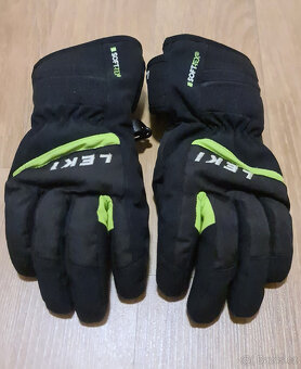 Dětské rukavice LEKI Max Junior black-lime, vel.4 - 3