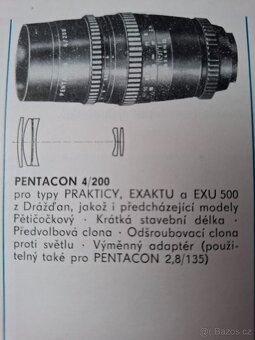 Objektiv Pentacon 4/200 - 3