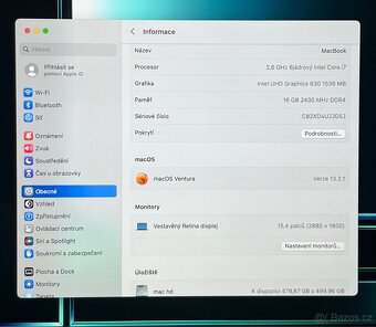 MacBook Pro 15” 2018/16GB RAM/Intel i7/512GB SSD/ Záruka - 3