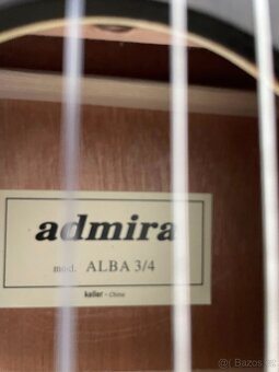 Prodám dětskou kytaru Admira ALBA 3/4 + obal stagg - 3