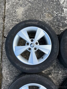 Alu kola Škoda 5x112 R16 včetně pneu Continental 205/55/16 - 3