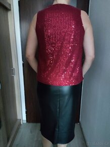 Dámská nařasená třpytivá halenka - 3