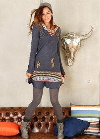 Super úpletové šaty RAINBOW vel 48/50 - 3