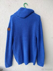 Modrý oversize svetr - 3