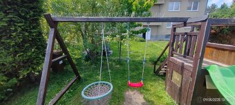Zahradní dětské hrací centrum - lezecká stěna atd - 3