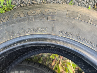 Prodám 2x letní pneu Hankook 185R14C 102/100Q - 3