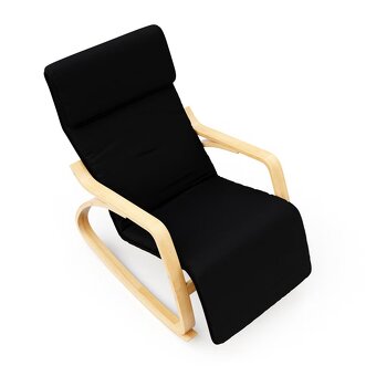 Houpací křeslo ELLAN, černé - 3