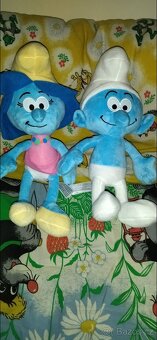 Billa plyšáci Šmoulové,vesmír,zelenina - 3