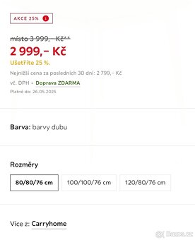Prodám jídelní stůl CarryHome, barva dubu - 3