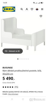 Prodám dvě rostoucí dětské postele 80cm x 200cm - 3