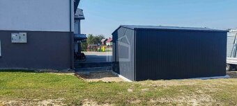 Plechova garáž - Hala - 4x5m dvoukřídlá vrata - 3